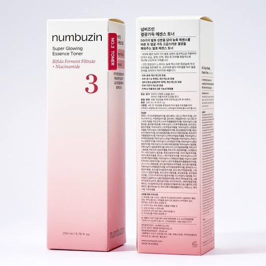 Numbuzin - No.3 Super Glowing Essence Toner 200ml